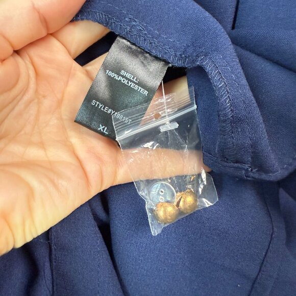 Tuckernuck Shirt Dress Pomander Place NWOT Anderson Midi Admiral Blue XL Preppy - Picture 9 of 11